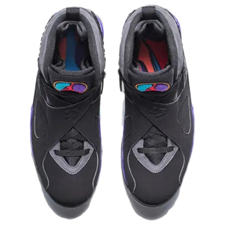 Air Jordan 8 Retro Aqua 2025 Men Sneakers Black True-Red Iron-Grey 305381-006