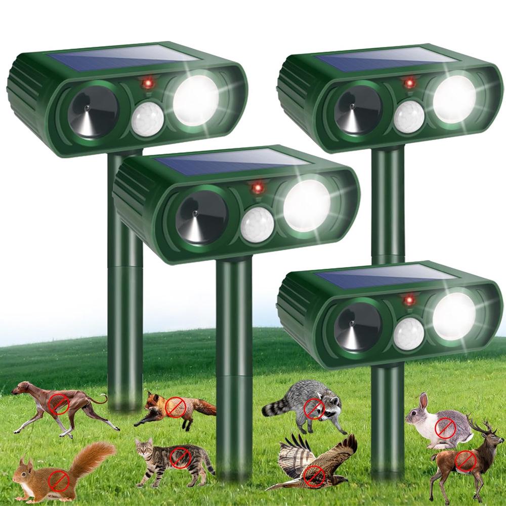 Solar Ultrasonic Animal Repeller with Infrared Sensor