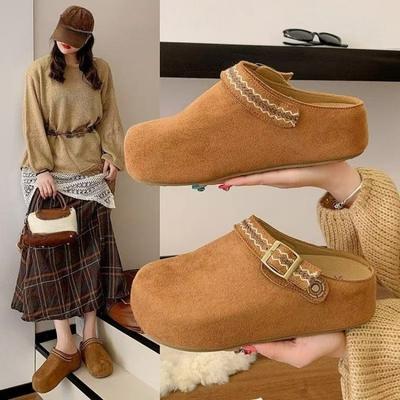 New Thick-soled Boken Shoes for Petite Women, Height-increasing, Flip-top, and Versatile Women's Shoes
