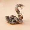 Copper Mini Cobra Statue Ancient Snake Figurines Tea Pets Brass Cobra Figurines  Birthday Gift