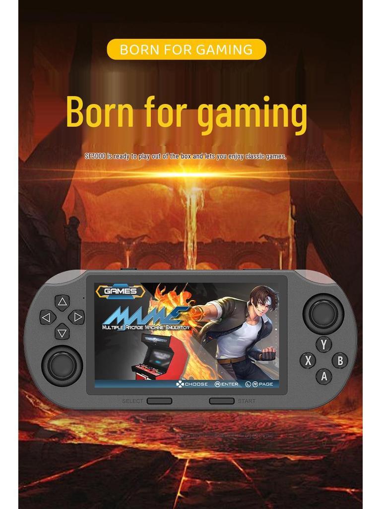 SF3000 Retro Handheld: 4.5" HD Screen & Dual Joysticks