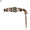 Vintage Boho Braid Belt for Women Girls Bohemian Woven Waist Belts Waistband Wax Rope Jeans Skirt Dress Decorative Tassel Belts