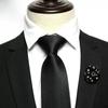 Jednolity Kolor Męski Krawat Kwiatowa Retro Zawiść Klasyczny Czarny Krawat Koszula