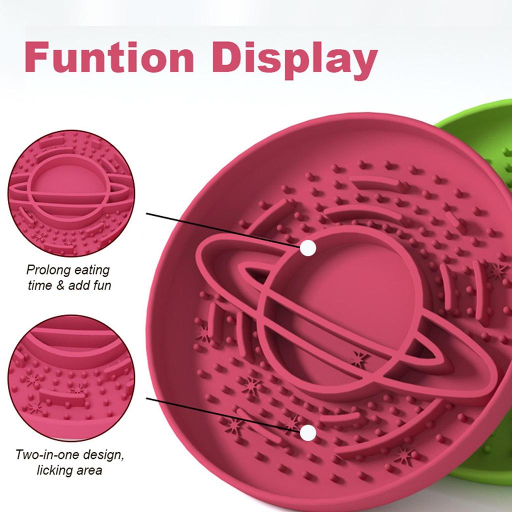 Slow Feeder Dog Bowls Non-Slip Anti-choking Silicone Feeding Station Puppy Food Bowl For Medium-Pet Licking Eating Standing
