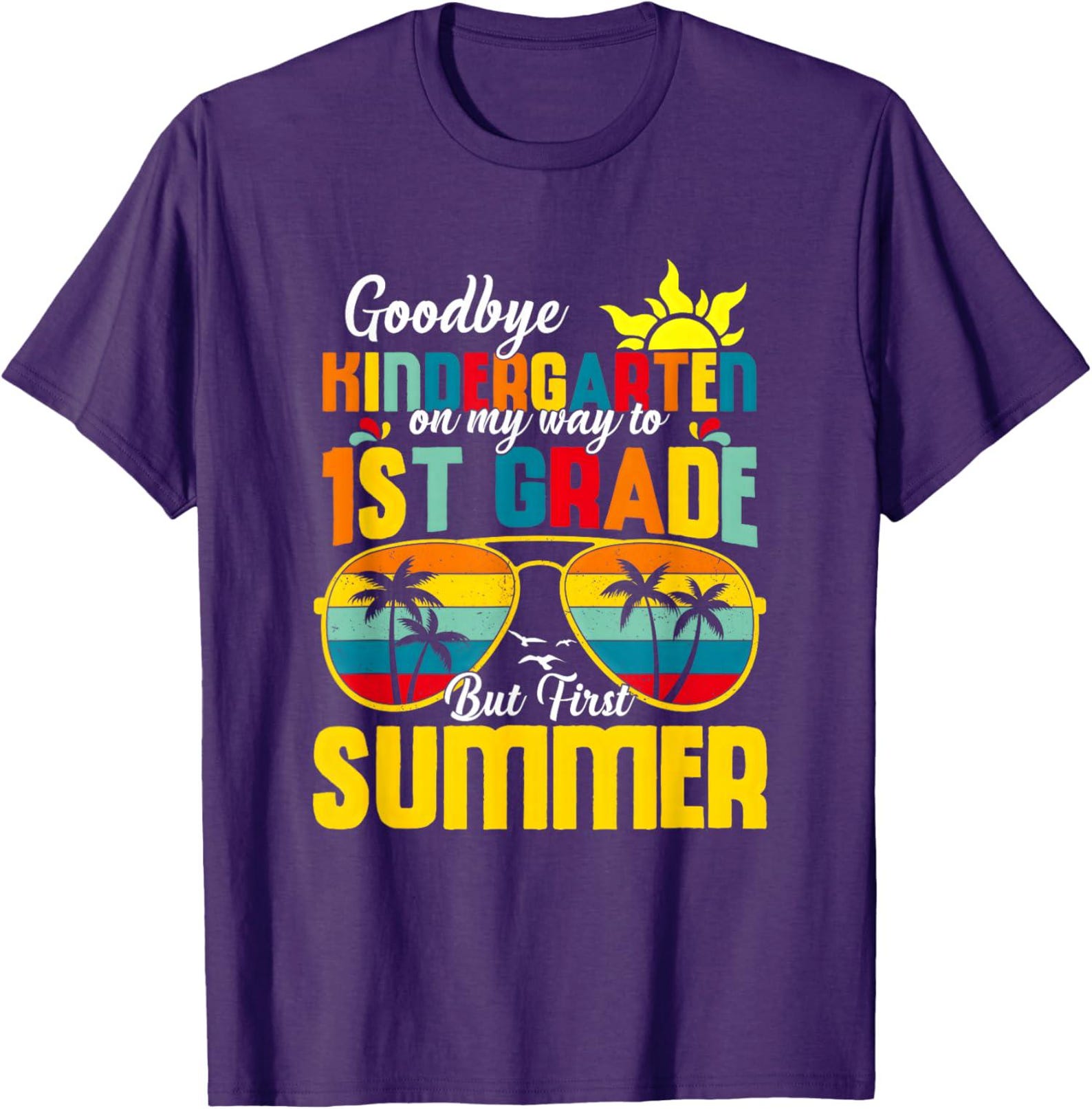 Goodbye Kindergarten Shirt, Boys Graduation Tee, Hello First Grade Summer 2XL