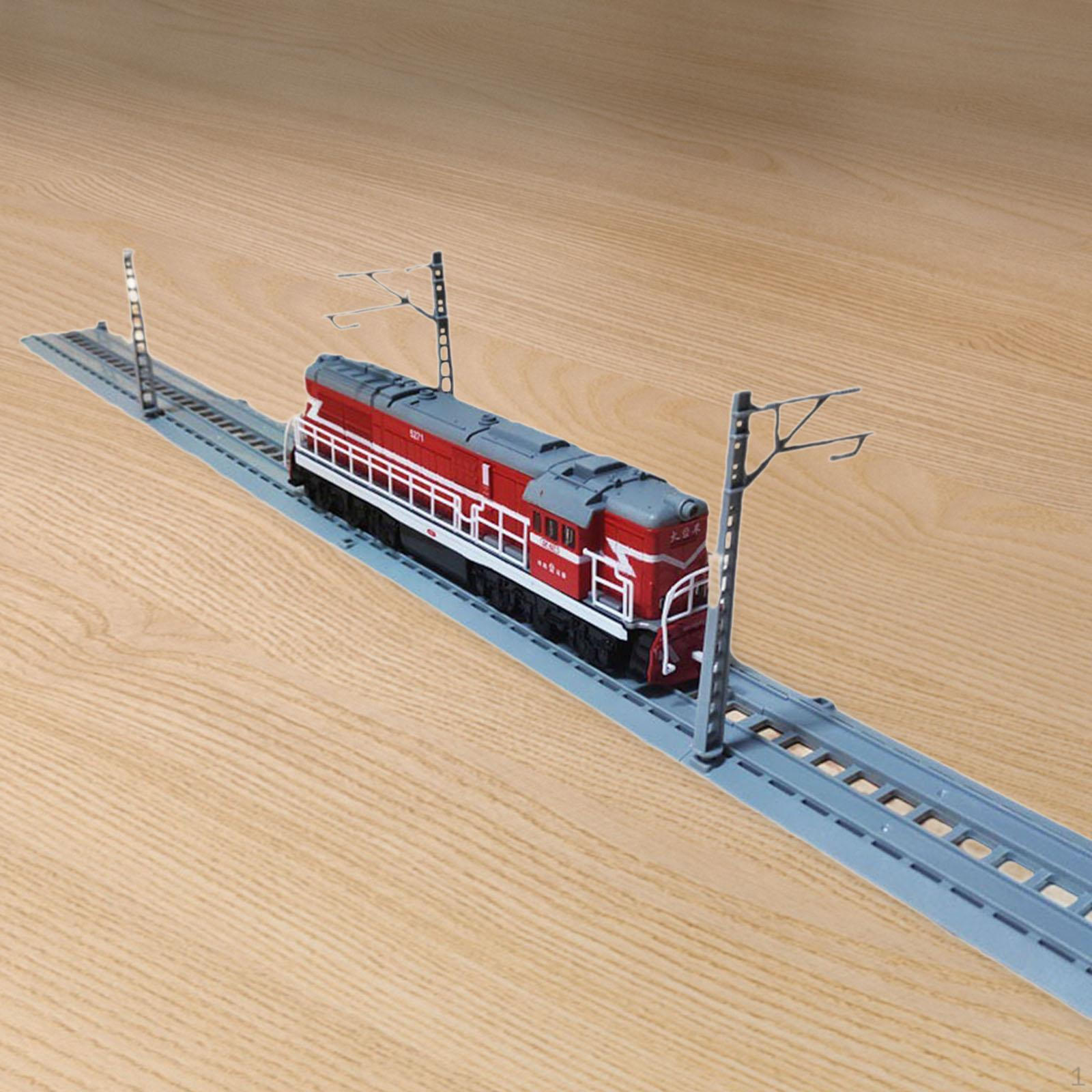 Train Track Connector Assembly Station Platforms Model Miniature Railway Scene DIY Children s