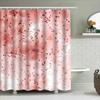 Luxury Pink Hydrangea Shower Curtain For Bathroom Decor Soft Fabric With Hook Rings Set Home Bath Accessories