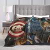 Captain America Plüschdecke Kinder Heldenfans Flanell Überwurfdecke für Sofa Sessel Super Weich Maßgeschneiderte Qualität Tagesdecke Geschenk
