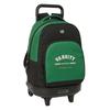 School Rucksack with Wheels Varsity Black Green 33 X 45 X 22 Cm