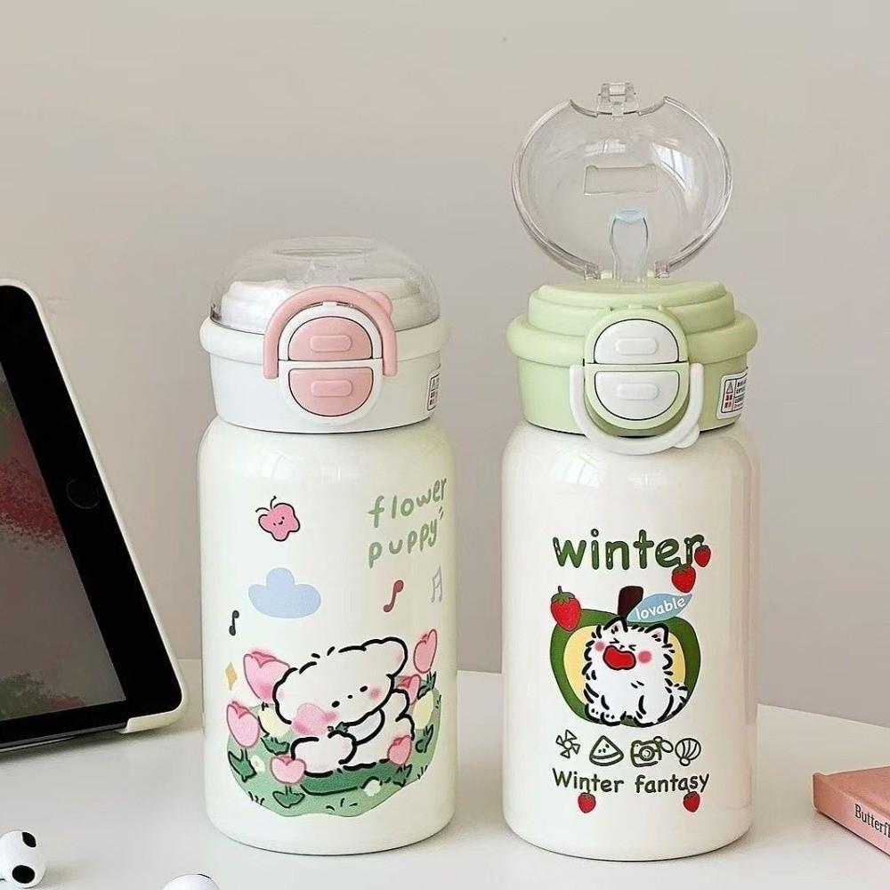 Cartoon Double Drinking Water Cup Leak Proof Water Bottle Drinkware Iced Coffee Cup  Gym