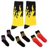 Tube Socks Long Section Flame Print Cotton Winter Cute Funny Cotton Ladies Socks for Winter