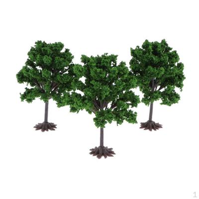 3x Model Tree Train Scenery Artificial Flower Trees for Crafts, Building Model, Landscape