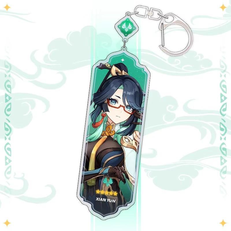 Portachiavi Anime Linnea Flins Durin Mualani Furina Arlecchino Accessori Portachiavi Genshin Impact Ciondolo Carino per Borsa Portachiavi Regalo
