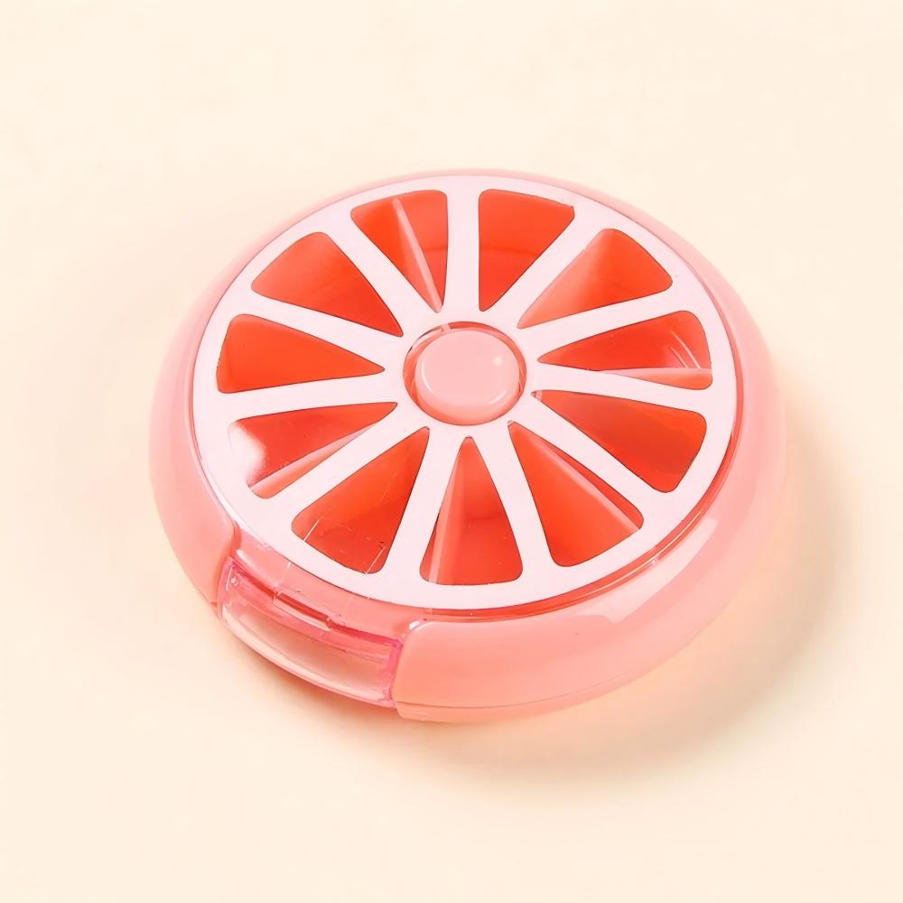 

Cute Rotating 7 Day Pill Box, Portable Weekly Pill Organizer with Sealed Lid, Fruit Shape Travel Pill Case for Vitamin, Suppleme розовый