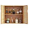 Bathroom Wall Cabinet, 2 Doors and Adjustable Shelf with 3 Height Levels, Over the Toilet Storage Medicine Cabinet Wall Mounted, Hanging Organizer