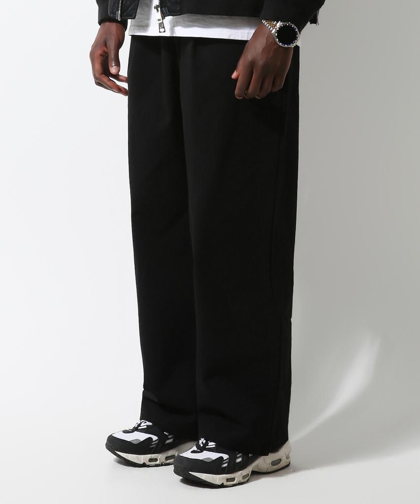 Seuteulaikeu Washed Cotton Relaxed Pants (Black)