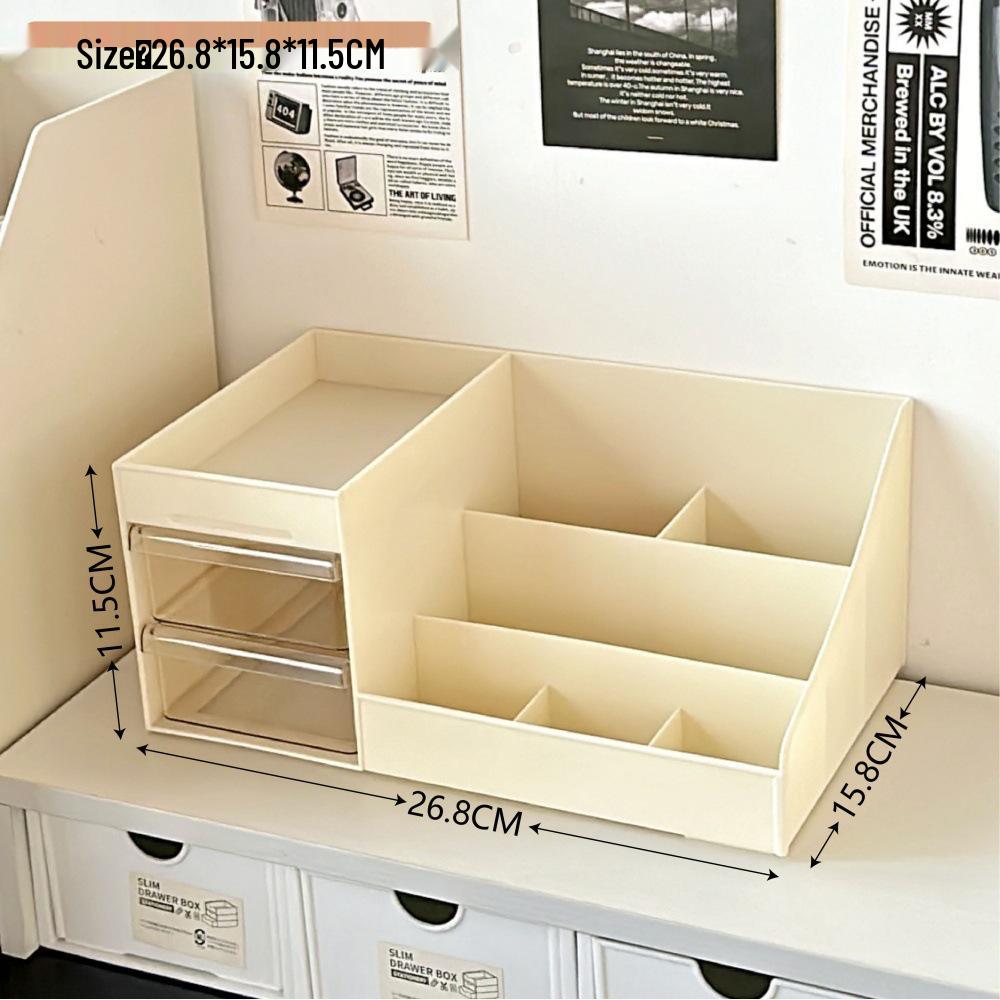 Premium Rotating Cosmetic Organizer: Minimalist Box for Makeup Brushes, Lipsticks, Puffs & Pens