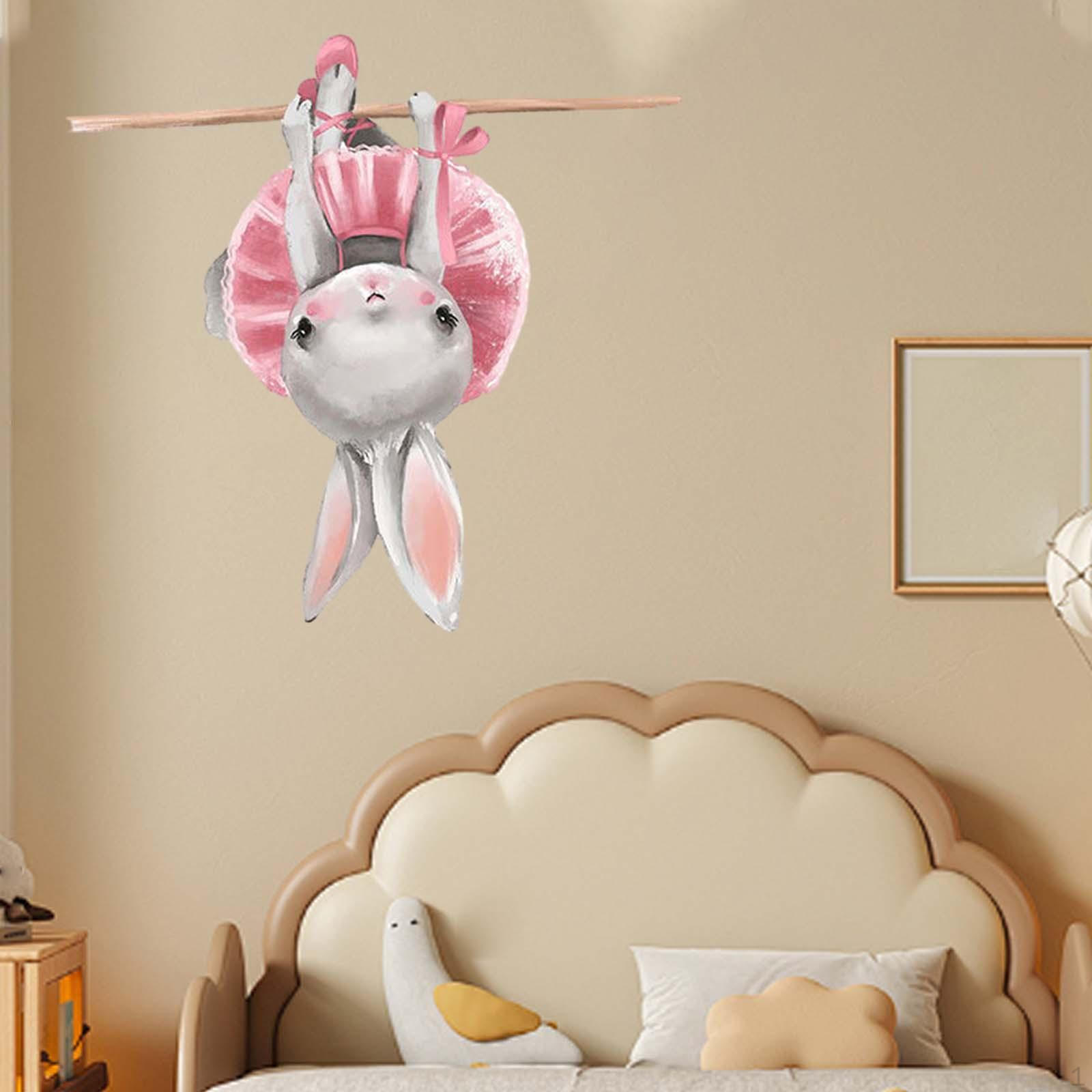 

очаровательные наклейки на стену с кроликом для детской и домашнего декора