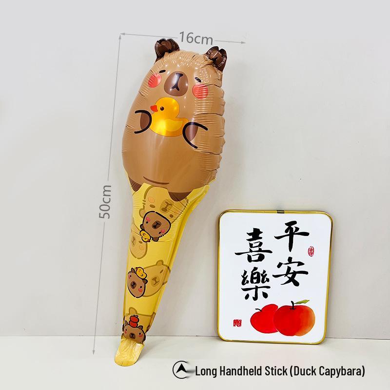 Cartoon Capybara Balloon - Children's Birthday Party Decoration