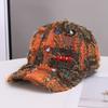 Beliebte Bart-Baseballkappe Hip-Hop Strass karierte Krempe Neue Baseballkappe Personalisierter Trendiger Hut