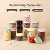 Sealed Glass Cereal Storage Jar for Kitchen