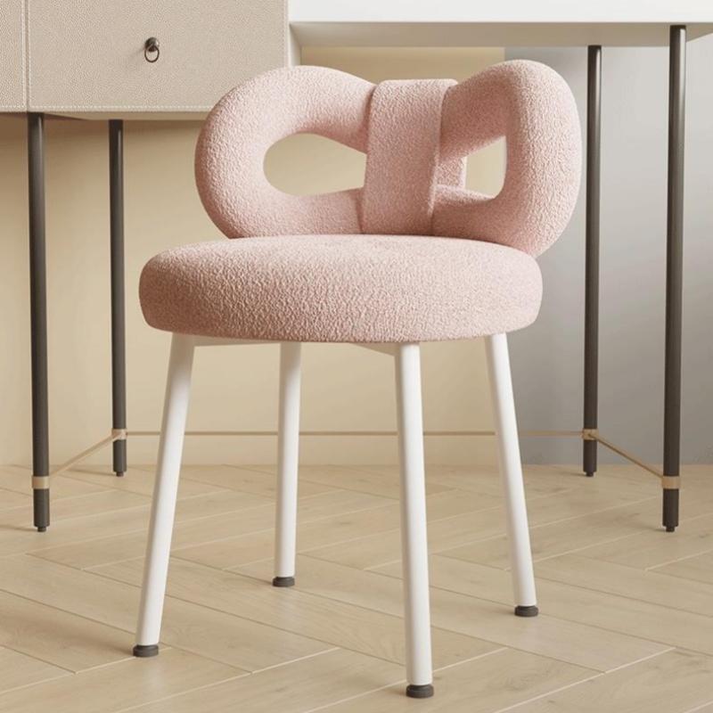 Modern Simple Dresser Chair Makeup Chair Minimalist Dressing Table Stool Light Luxury Manicure Butterfly Knot Backrest Chair
