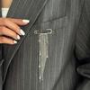 2026 Exaggerate Long Tassel Chain Brooch Women Handmade Beaded Many Layer Chain Multi Functional Fixed Pin Pants Clothes Decor