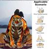 1pc Tiger Print Blanket, Lightweight Flannel Fleece with Digital Printing, Soft Warm for Sofa, Travel, Camping, Office, Couch, Chair, and Bed, All-Sea