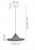 BOHO Ceiling Hanging Lamp with Bamboo Shade, Natural, Large, 40cm E27