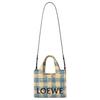 Loewe Small Font Tote Bag Natural/Light Blue Women Tote_bags Tan ALF1B59X16-2238