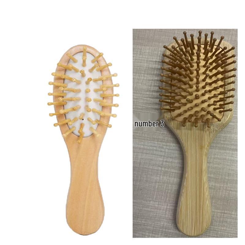 Compact Wooden Pocket Scalp Massage Comb