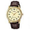 Casio MTP-V001L-1B Men's Simple Leather Wristwatch