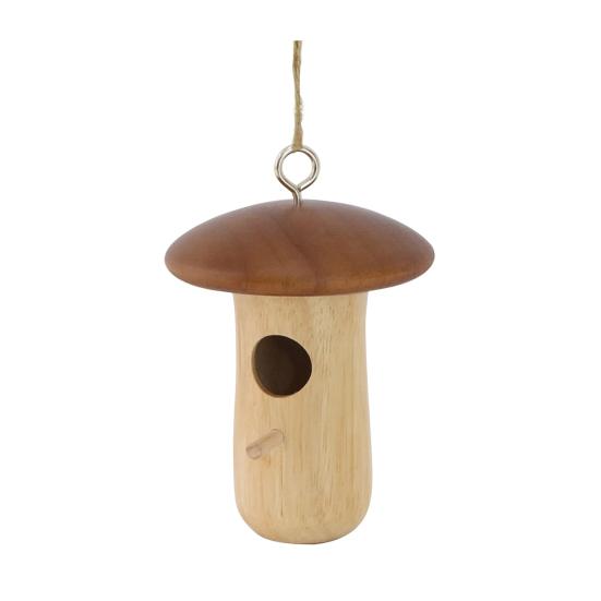 Hummingbird House Natural Wooden Hummingbird Nesting House Handcrafted Outside Hanging Bird House