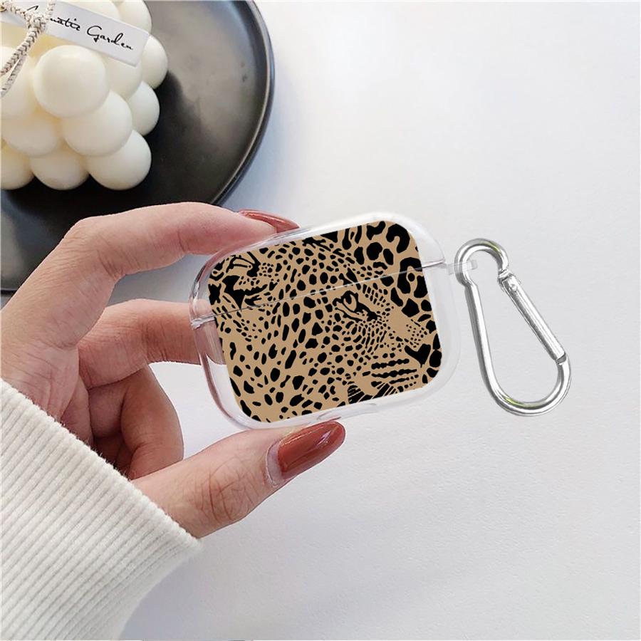 Fashionable Leopard Case For Airpods 4 2 Pro 3 Pro3 Pro2 1 Clear Earphone Cases Cover