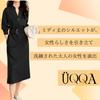 Elegant and elegant belted shirt dress for Perfect for office casual this dress features a stand and simple and available in black [UQQA] women. wear,