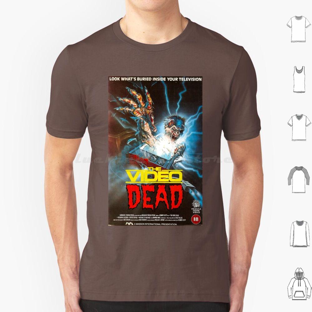 The Video Dead Full Vhs Cover T Shirt Big Size 100 Cotton Video Dead Vhs 80s Video Rental Dead Retro Tape Cassette Cover