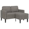 VidaXL 2-seater Sofa with L-shaped Chaise Lounge Light Grey 125 Cm Linen, 2-seater Bedroom Sofa, Loveseat, Two-seater Sofa 4107076