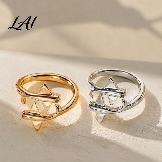 Daily Wear Ring Adjustable Open for Men Women Golden Silver Plated Statement Ring Delicate Jewelry Dating Non Tarnish Alloy Finger Gift Him Her