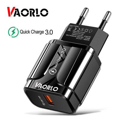 VAORLO 3A Quick Charge 3.0 USB-Ladegerät EU-Wand-Handy-Ladegerät-Adapter für iPhone X MAX 7 8 QC3.0 Schnellladung für Samsung Xiaomi