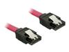Delock - Kabel SATA - Serial ATA 150/300/600 - SATA (M) Do SATA (M) - 50 Cm - Palcov Svorky - Erven - Pro P/N: 89270, 89271
