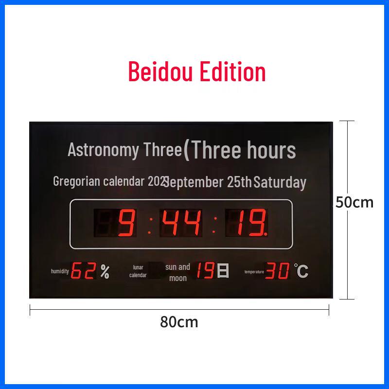 GPS Satellite Wall Clock with Temperature and Humidity