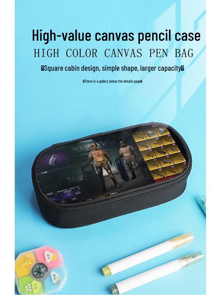 Peace Elite Multifunktionales Federmäppchen für Jungen - U-Bahn PUBG Design, Ideal für Grund- und Mittelschüler