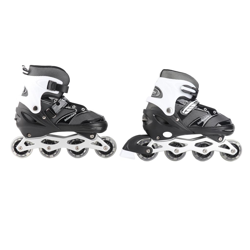 1 Pair Inline Skates Adjustable Unisex Fitness Skates for Adults Children