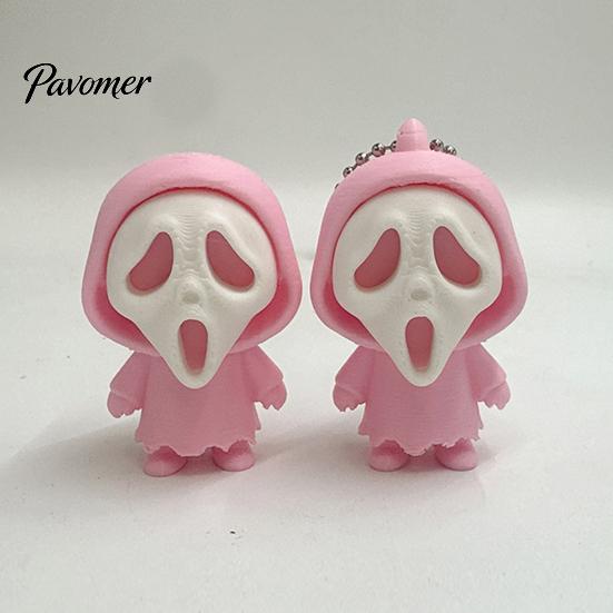 Portable Bag Accessory Mini Screaming Skeleton Keychain Pendant, 3D Printed Halloween Pendant Hanging Decor, Backpack Schoolbag Purse Charm