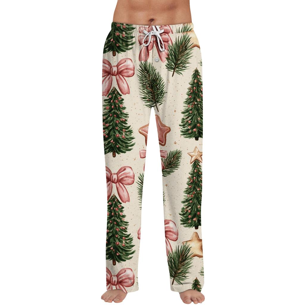 Men's Christmas Print Sleep Pants for Casual At Home