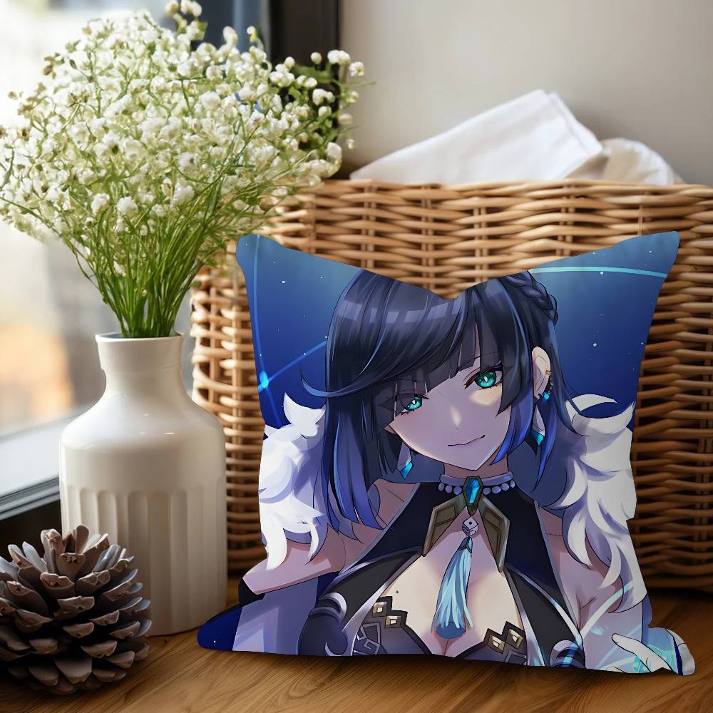 Y-Yelan Anime Game Pillow Anime Pillow Sofa Bed Head Pillow Cover Cushion Cover 45x45 Cm Fashion