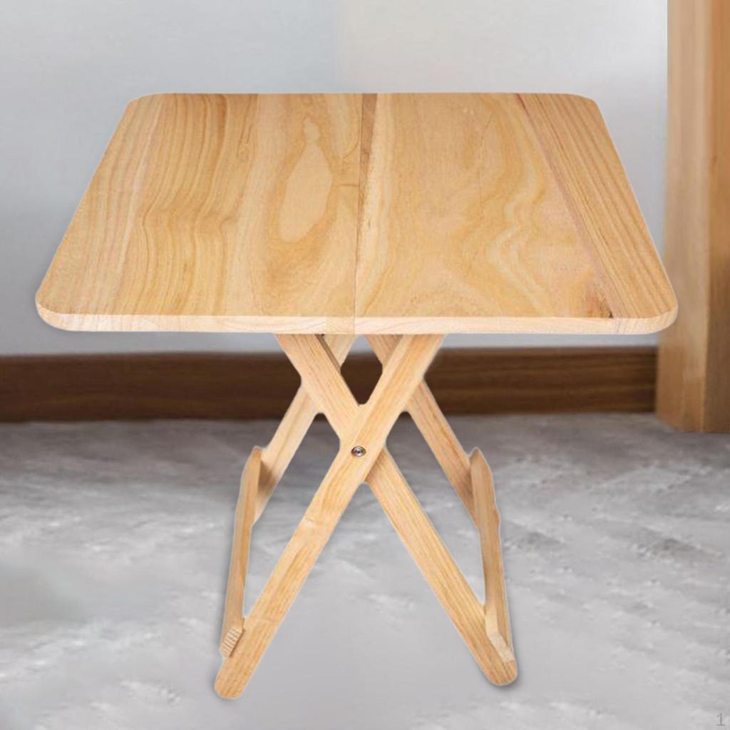 Foldable Square Table Home Furniture Wood Portable Small Apartment Camping Side Tables for