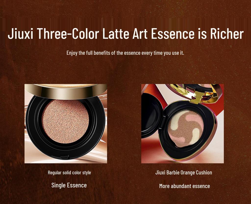 Peacock Blue Skin-Nourishing 3-in-1 BB Cushion Cream - Light, Lasting, and Concealing in Natural Tone.