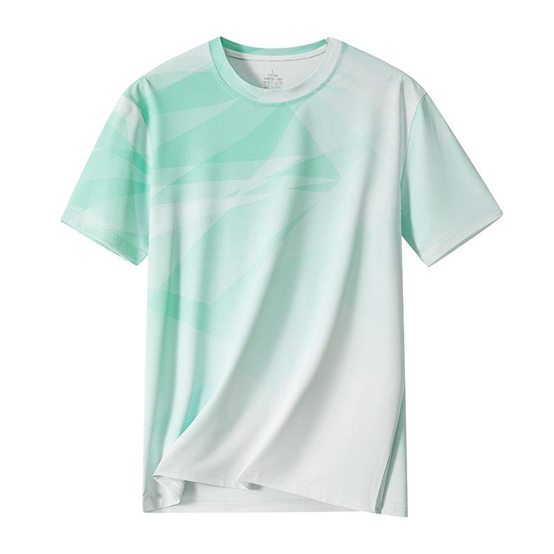 Men s Breathable Quick-Dry Round Neck Short Sleeve Fitness T-Shirt XL