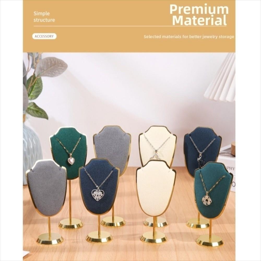 Metal Base Mini Jewelry Display Stand Velvet Jewelry Storage Display Rack for Home Jewelry Storage